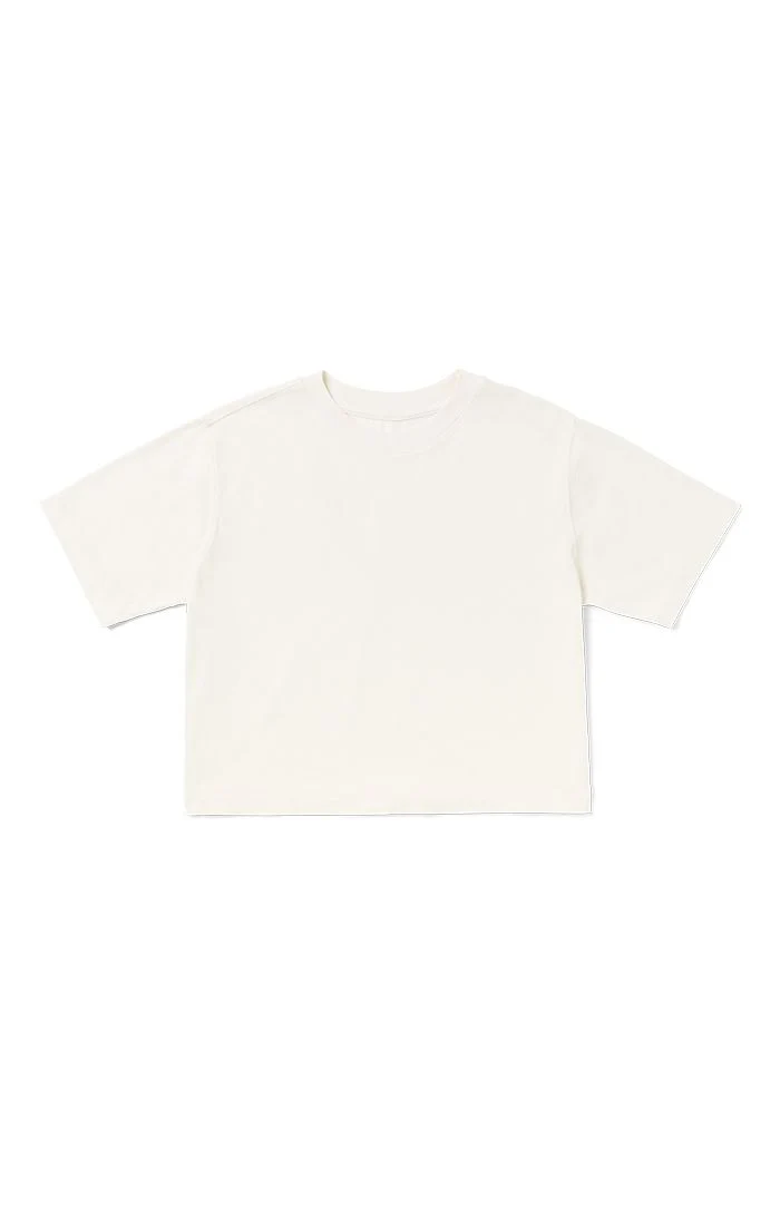 SHORT SLEEVE CROP TEE BONE - Image 6