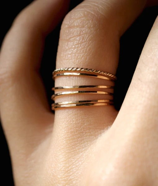 TWISTED THIN STACKING RING - Image 4