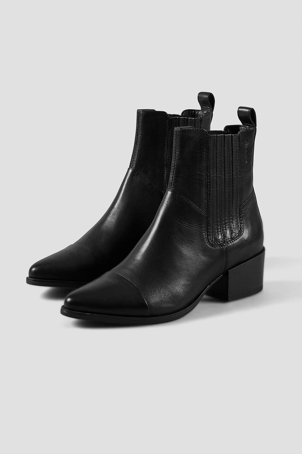 MARJA BLACK LEATHER BOOTS - Image 3