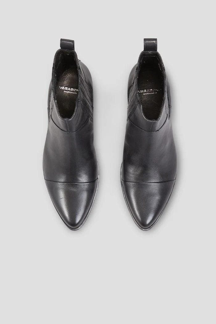 MARJA BLACK LEATHER BOOTS - Image 4